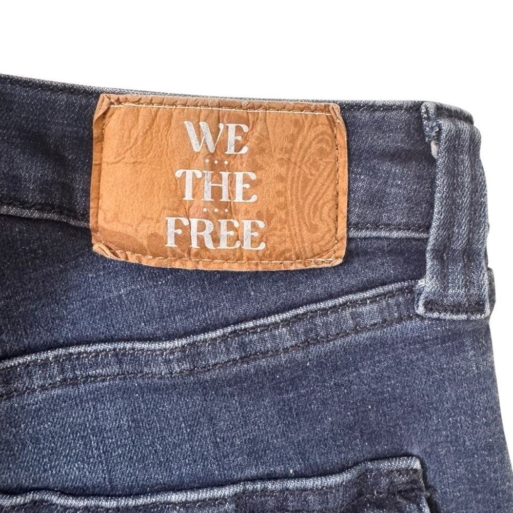 Free People We The Free Varsity Blues Sim Boot Flare Mid Rise Jeans Size 31 - Picture 12 of 16